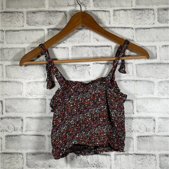 Patrons of Peace Anthropologie brand floral smocked crop top Small - Picture 2 of 5